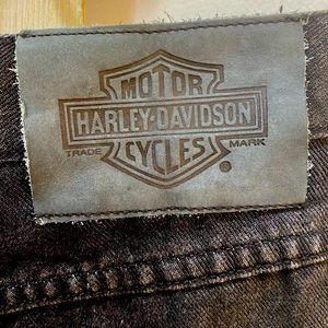 Harley Davidson black jeans shiney strait size 10